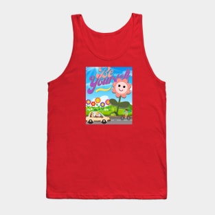 Be Yourself Giant Flower Tank Top